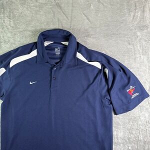 Nike Golf Polo X Mohegan Sun Jim Calhoun Classic Blue White L